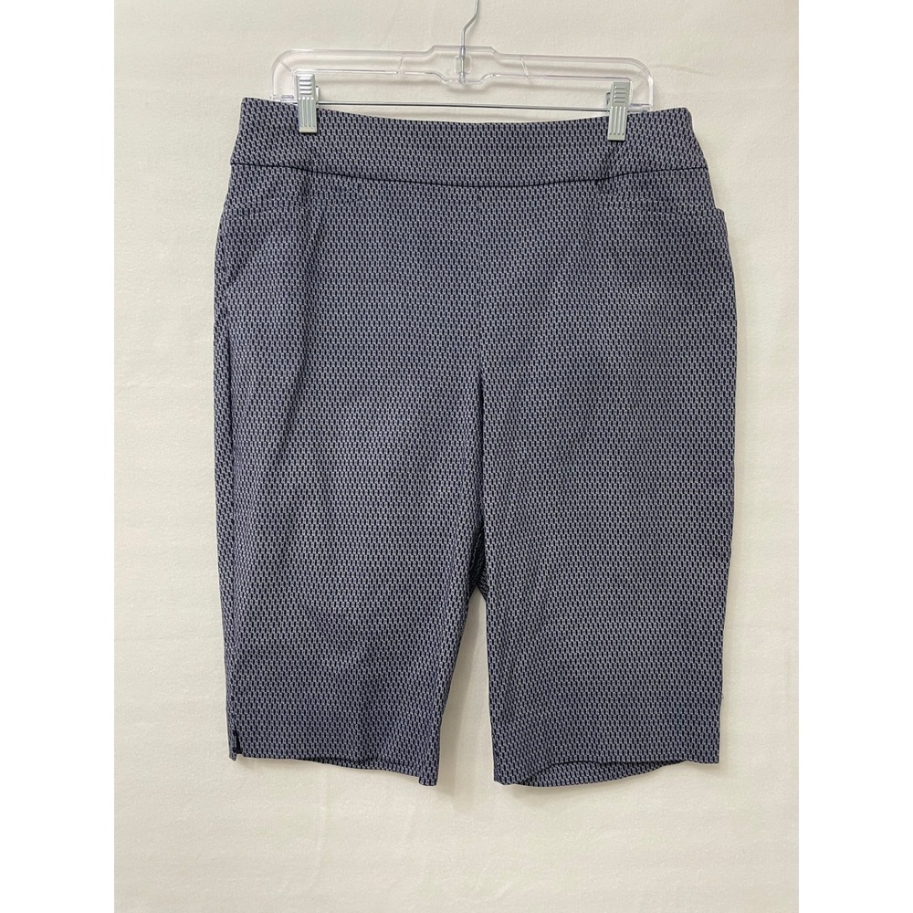 New Chico's Brigitte So Slimming Capri Shorts size Large/ 12 Geometric Pull On